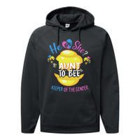 He or She Aunt To Bee Keeper of The Gender Reveal Performance Fleece Hoodie