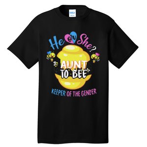 He or She Aunt To Bee Keeper of The Gender Reveal Tall T-Shirt