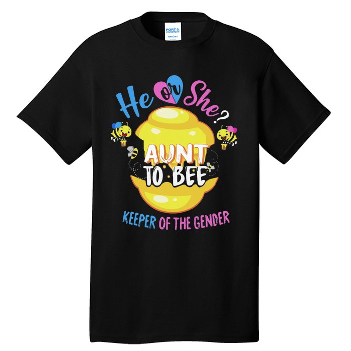 He or She Aunt To Bee Keeper of The Gender Reveal Tall T-Shirt