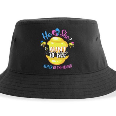 He or She Aunt To Bee Keeper of The Gender Reveal Sustainable Bucket Hat