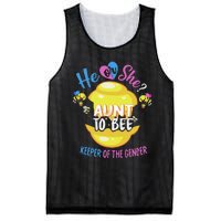 He or She Aunt To Bee Keeper of The Gender Reveal Mesh Reversible Basketball Jersey Tank