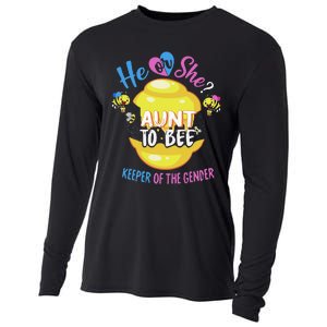 He or She Aunt To Bee Keeper of The Gender Reveal Cooling Performance Long Sleeve Crew