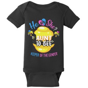 He or She Aunt To Bee Keeper of The Gender Reveal Baby Bodysuit