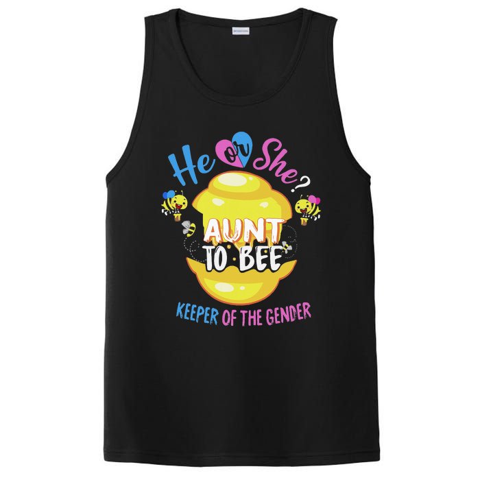 He or She Aunt To Bee Keeper of The Gender Reveal PosiCharge Competitor Tank