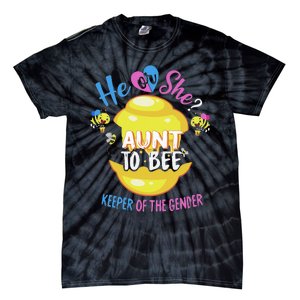 He or She Aunt To Bee Keeper of The Gender Reveal Tie-Dye T-Shirt