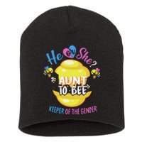 He or She Aunt To Bee Keeper of The Gender Reveal Short Acrylic Beanie