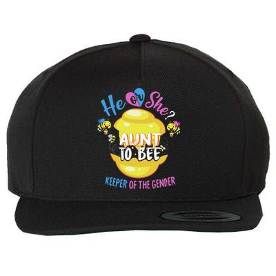 He or She Aunt To Bee Keeper of The Gender Reveal Wool Snapback Cap