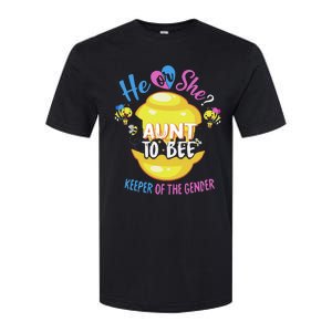 He or She Aunt To Bee Keeper of The Gender Reveal Softstyle CVC T-Shirt