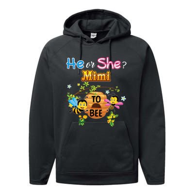 He Or She Mimi To Bee Be Gender Reveal Baby Mother Day Gift Performance Fleece Hoodie