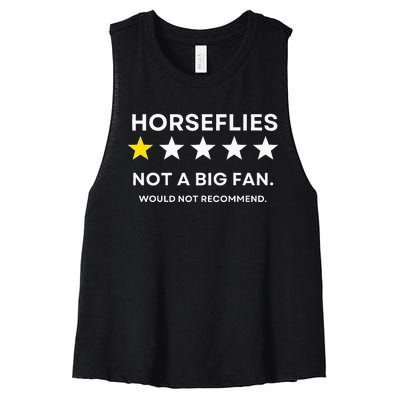 Horseflies One Star Did Not Enjoy WouldnT Recommend Women's Racerback Cropped Tank