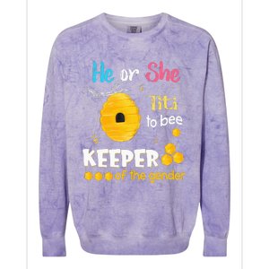 He or She Titi To Bee Keeper of The Gender Reveal Colorblast Crewneck Sweatshirt