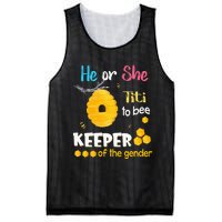 He or She Titi To Bee Keeper of The Gender Reveal Mesh Reversible Basketball Jersey Tank