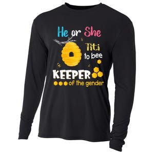 He or She Titi To Bee Keeper of The Gender Reveal Cooling Performance Long Sleeve Crew