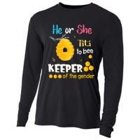 He or She Titi To Bee Keeper of The Gender Reveal Cooling Performance Long Sleeve Crew