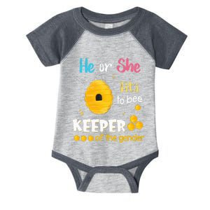 He or She Titi To Bee Keeper of The Gender Reveal Infant Baby Jersey Bodysuit