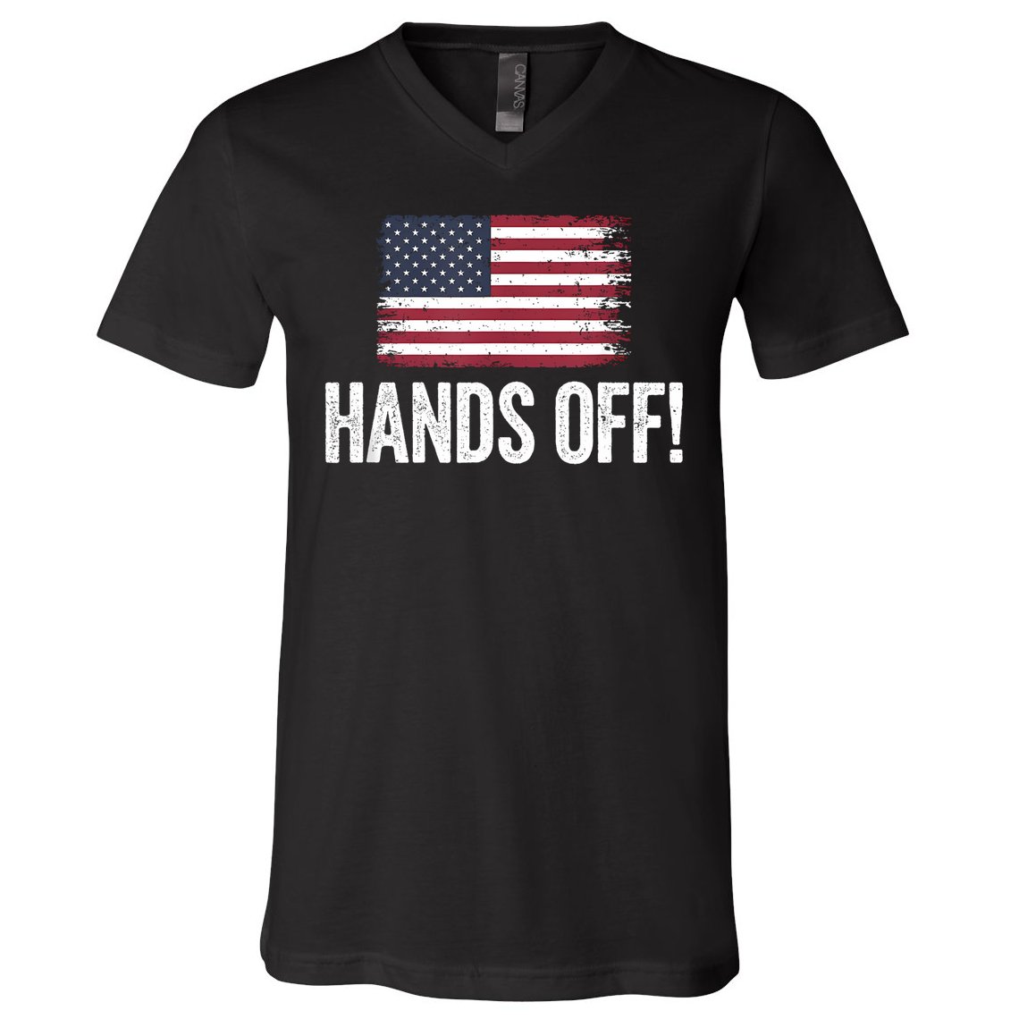 Hands Off Social Security And Medicare Protest V-Neck T-Shirt