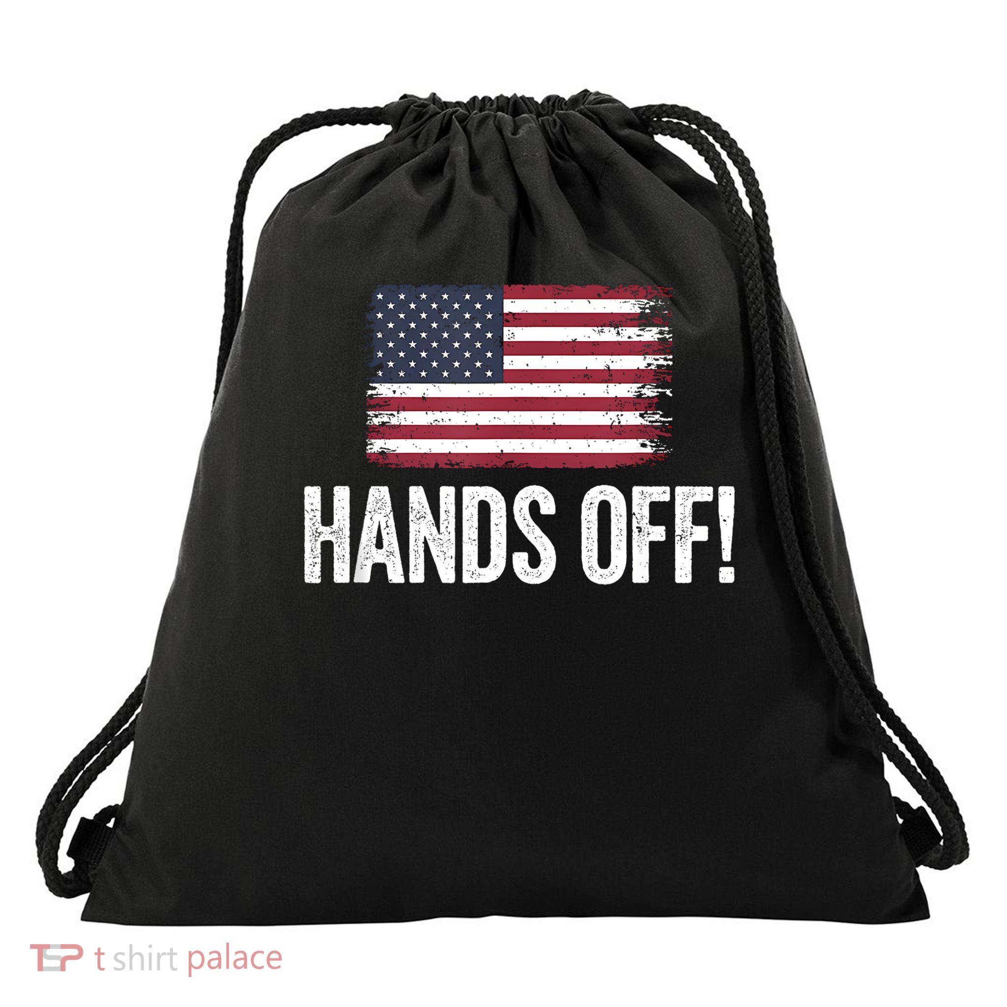 Hands Off Social Security And Medicare Protest Drawstring Bag