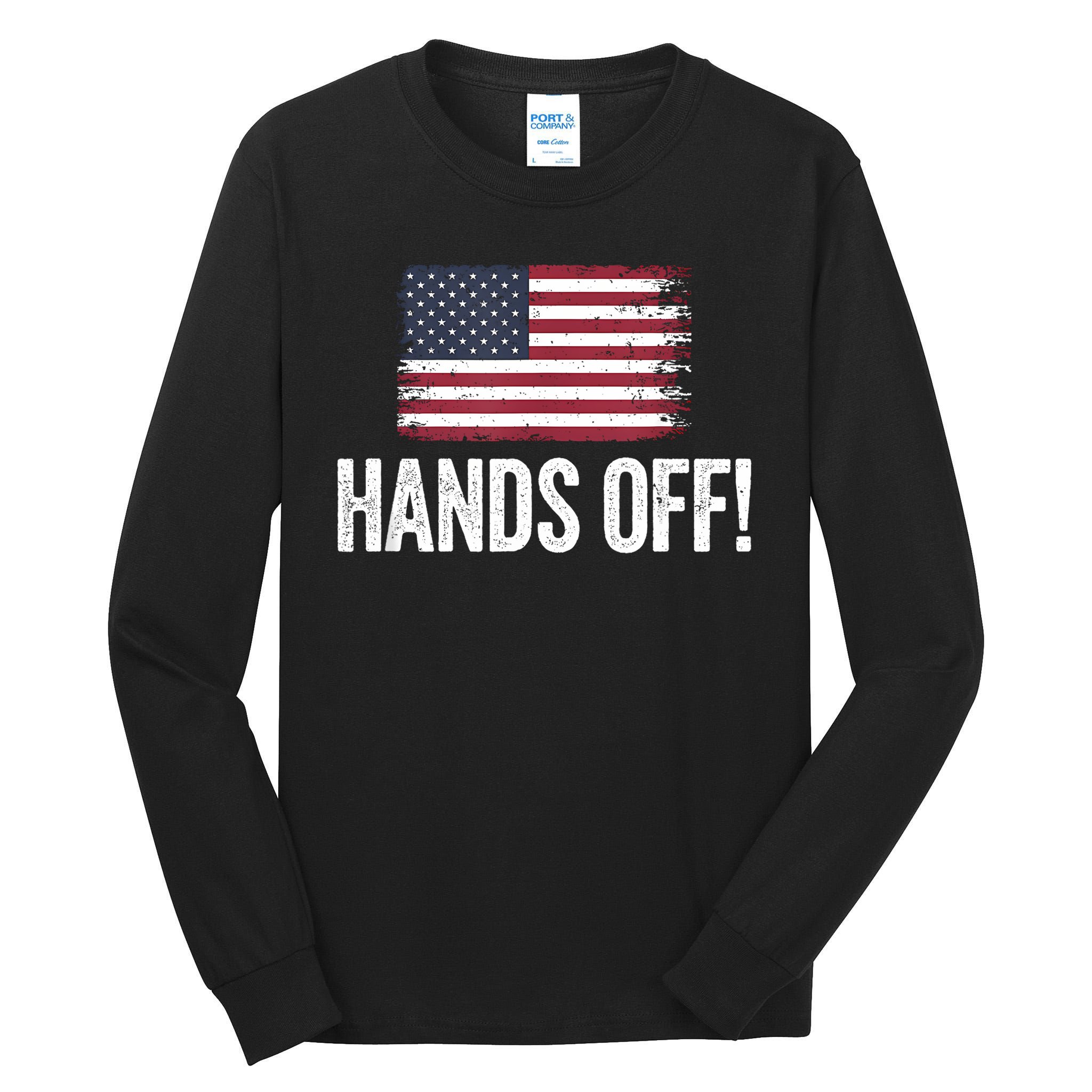 Hands Off Social Security And Medicare Protest Tall Long Sleeve T-Shirt