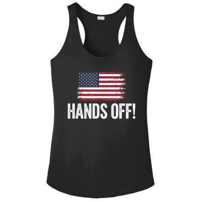 Hands Off Social Security And Medicare Protest Ladies PosiCharge Competitor Racerback Tank