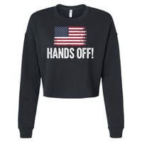 Hands Off Social Security And Medicare Protest Cropped Pullover Crew
