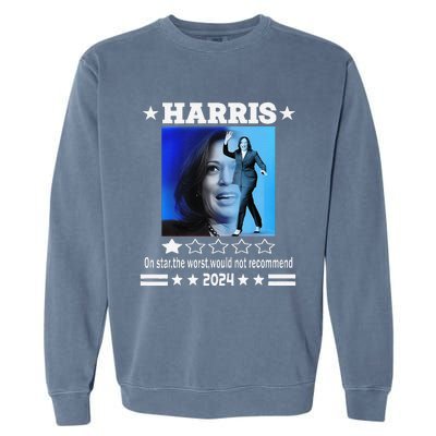 Harris One Star The Worst Would Not Recommend. Humorous Garment-Dyed Sweatshirt