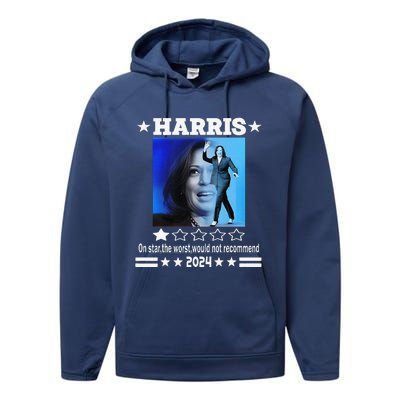 Harris One Star The Worst Would Not Recommend. Humorous Performance Fleece Hoodie