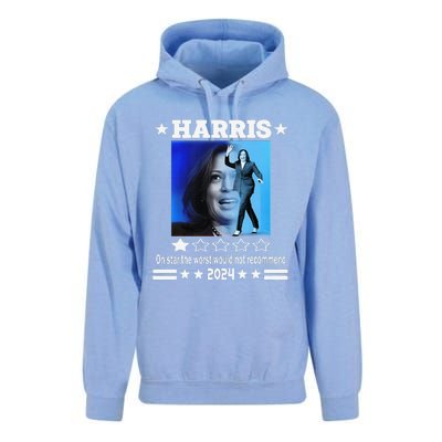 Harris One Star The Worst Would Not Recommend. Humorous Unisex Surf Hoodie