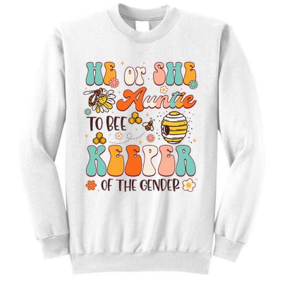 He Or She Auntie To Bee Keeper Of The Gender Reveal Sweatshirt