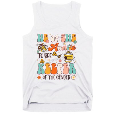 He Or She Auntie To Bee Keeper Of The Gender Reveal Tank Top