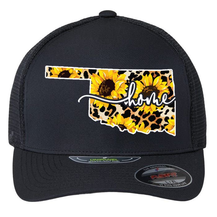 Home Oklahoma Sunflower Gift Flexfit Unipanel Trucker Cap