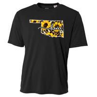 Home Oklahoma Sunflower Gift Cooling Performance Crew T-Shirt