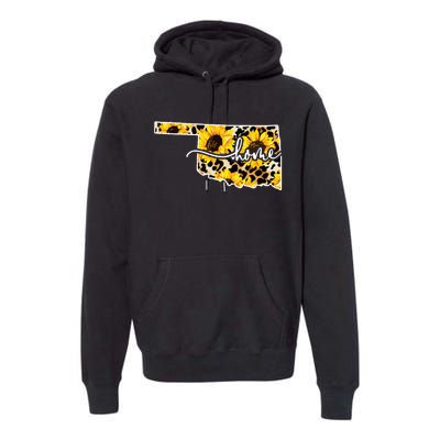 Home Oklahoma Sunflower Gift Premium Hoodie