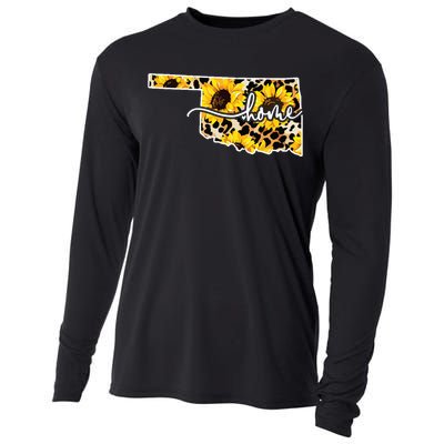 Home Oklahoma Sunflower Gift Cooling Performance Long Sleeve Crew