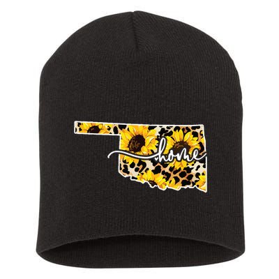 Home Oklahoma Sunflower Gift Short Acrylic Beanie