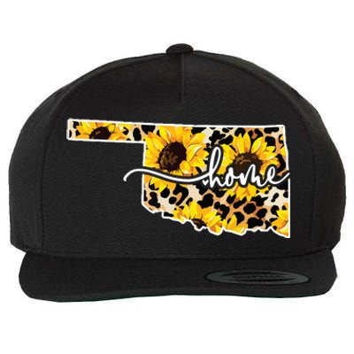 Home Oklahoma Sunflower Gift Wool Snapback Cap