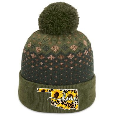 Home Oklahoma Sunflower Gift The Baniff Cuffed Pom Beanie