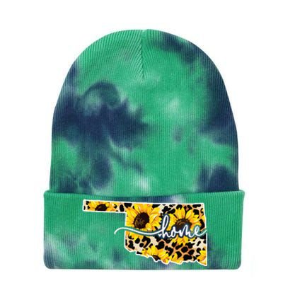 Home Oklahoma Sunflower Gift Tie Dye 12in Knit Beanie