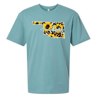 Home Oklahoma Sunflower Gift Sueded Cloud Jersey T-Shirt