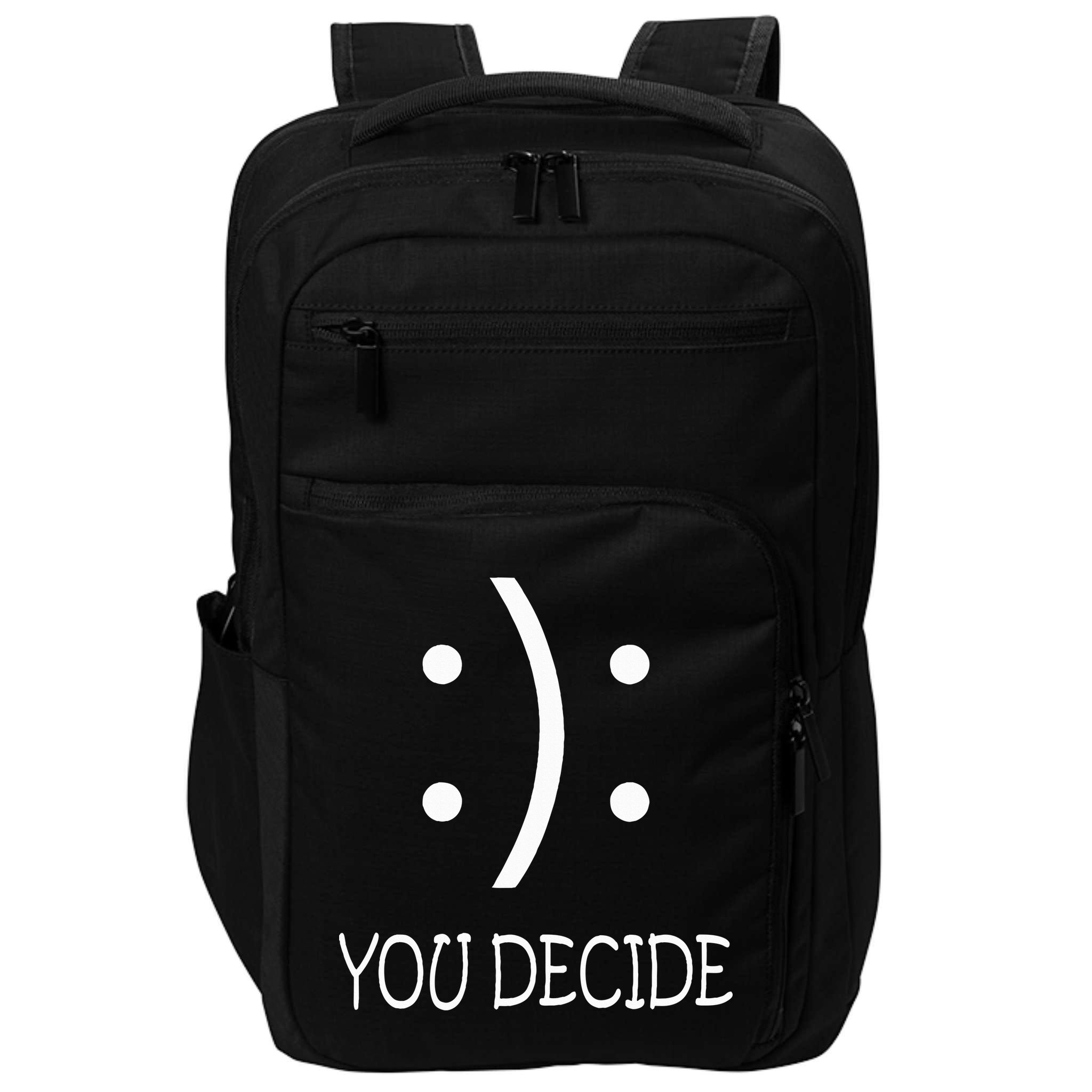 Happy Or Sad You Decide Smile Frown Impact Tech Backpack