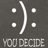 Happy Or Sad You Decide Smile Frown Cotton Canvas Backpack