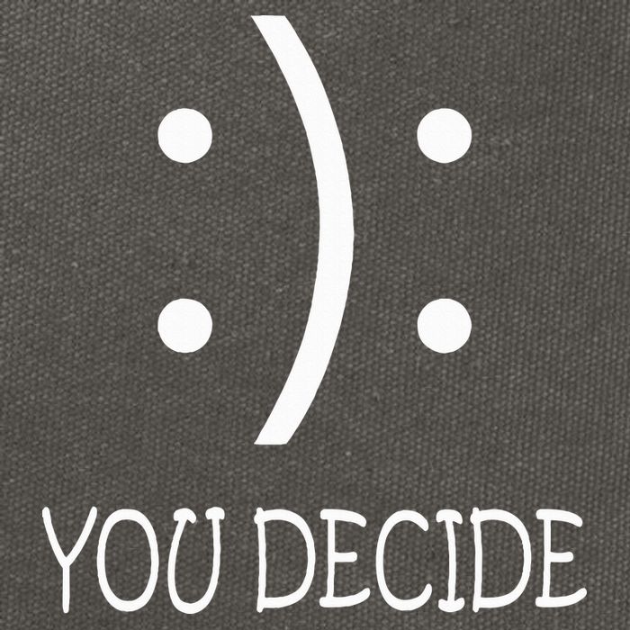 Happy Or Sad You Decide Smile Frown Cotton Canvas Backpack