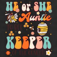 He Or She Auntie To Bee Keeper Of The Gender Reveal Groovy Adult Drive Performance Visor