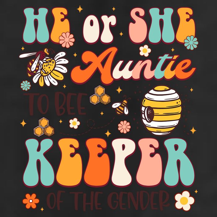 He Or She Auntie To Bee Keeper Of The Gender Reveal Groovy Adult Drive Performance Visor