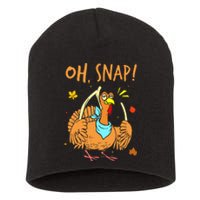 Happy Oh Snap Funny Cute Thanksgiving Turkey Turkey Day Short Acrylic Beanie