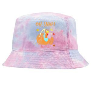 Happy Oh Snap Funny Cute Thanksgiving Turkey Turkey Day Tie-Dyed Bucket Hat