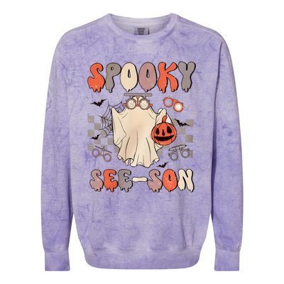 Halloween Optometrist Spooky Seeson Colorblast Crewneck Sweatshirt