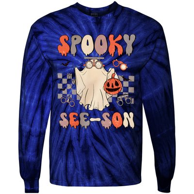 Halloween Optometrist Spooky Seeson Tie-Dye Long Sleeve Shirt