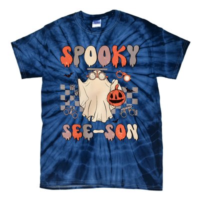 Halloween Optometrist Spooky Seeson Tie-Dye T-Shirt