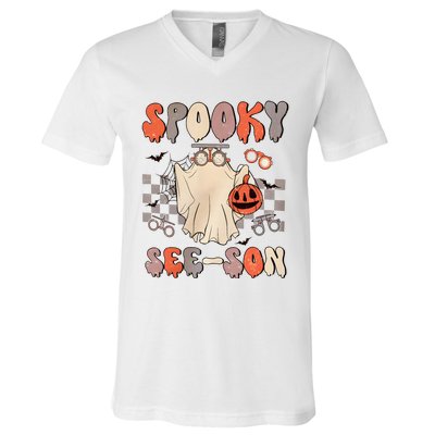 Halloween Optometrist Spooky Seeson V-Neck T-Shirt