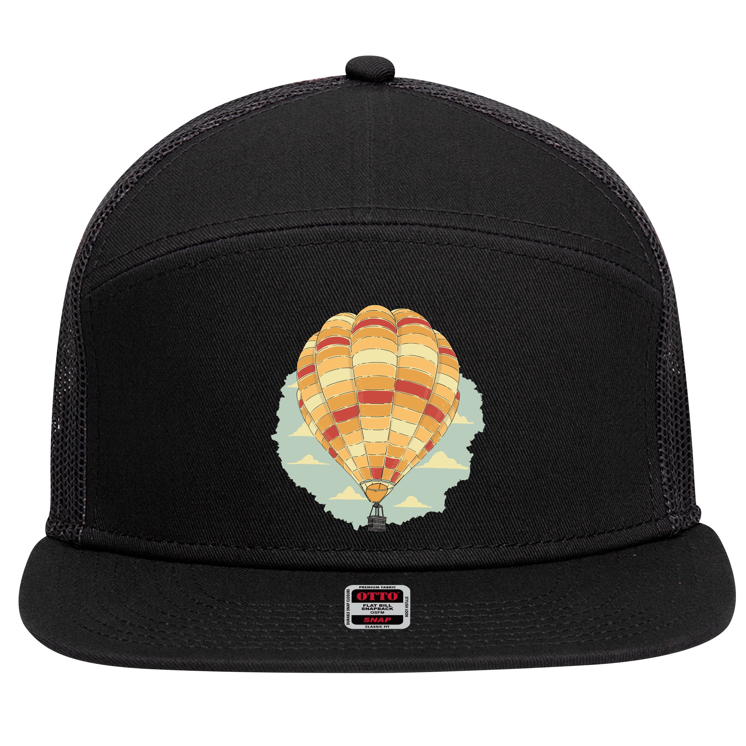 Hot Air Balloon 7 Panel Mesh Trucker Snapback Hat